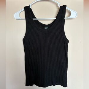 Wild Fable Black Ribbed Knit Tank Top